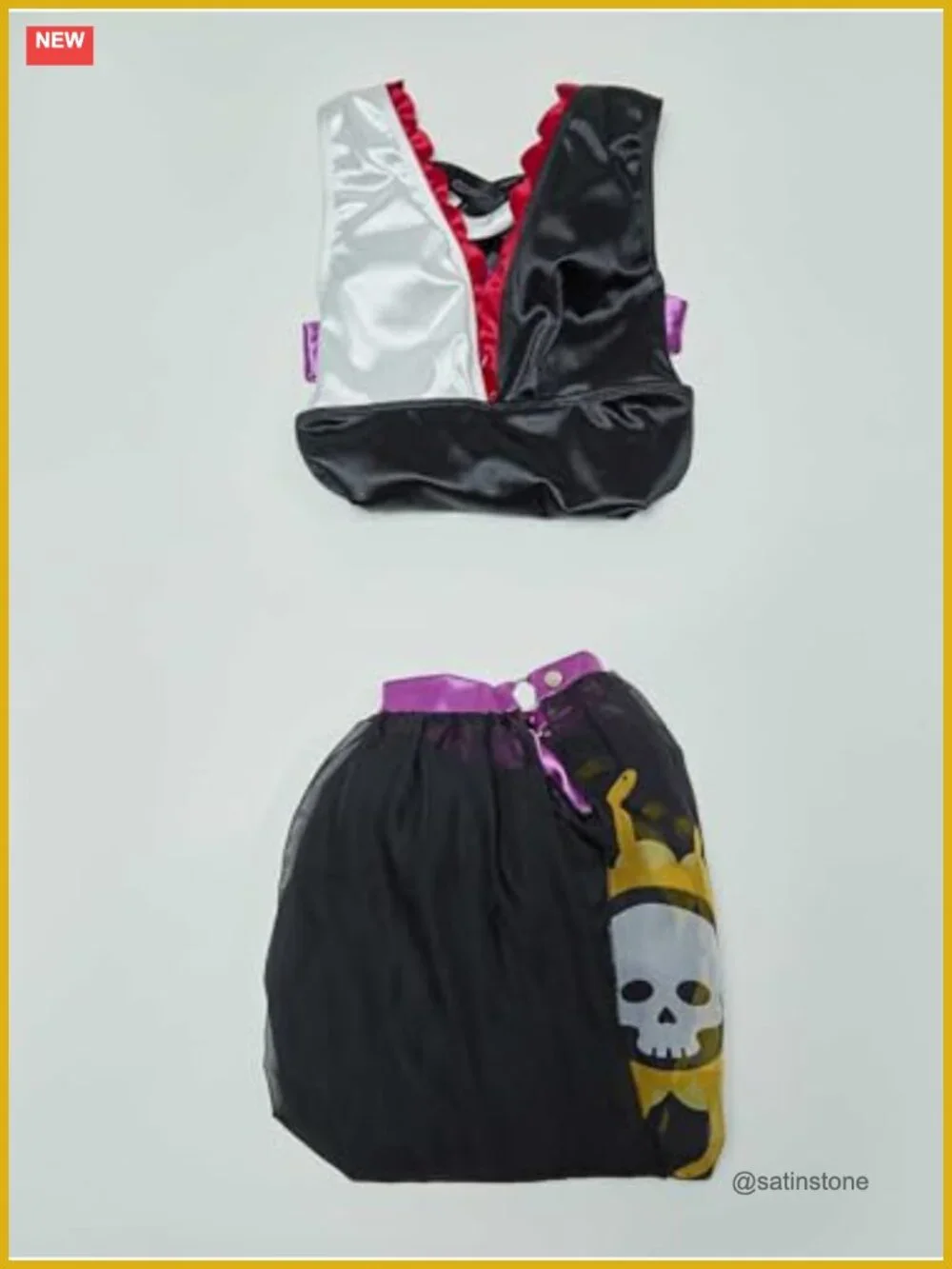 Anime Cosplay One Piece Swimsuit Deep V Halter with Wrap Skirt